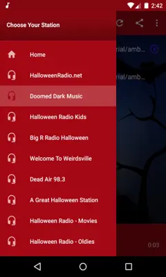 Amazing Halloween Radio Free android App screenshot 1